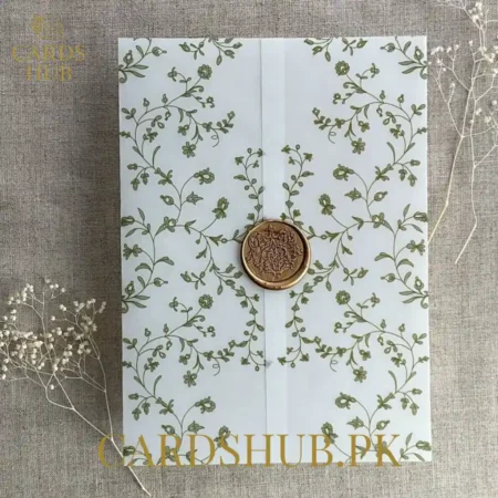 Botanical Wax Seal Wedding Invitation