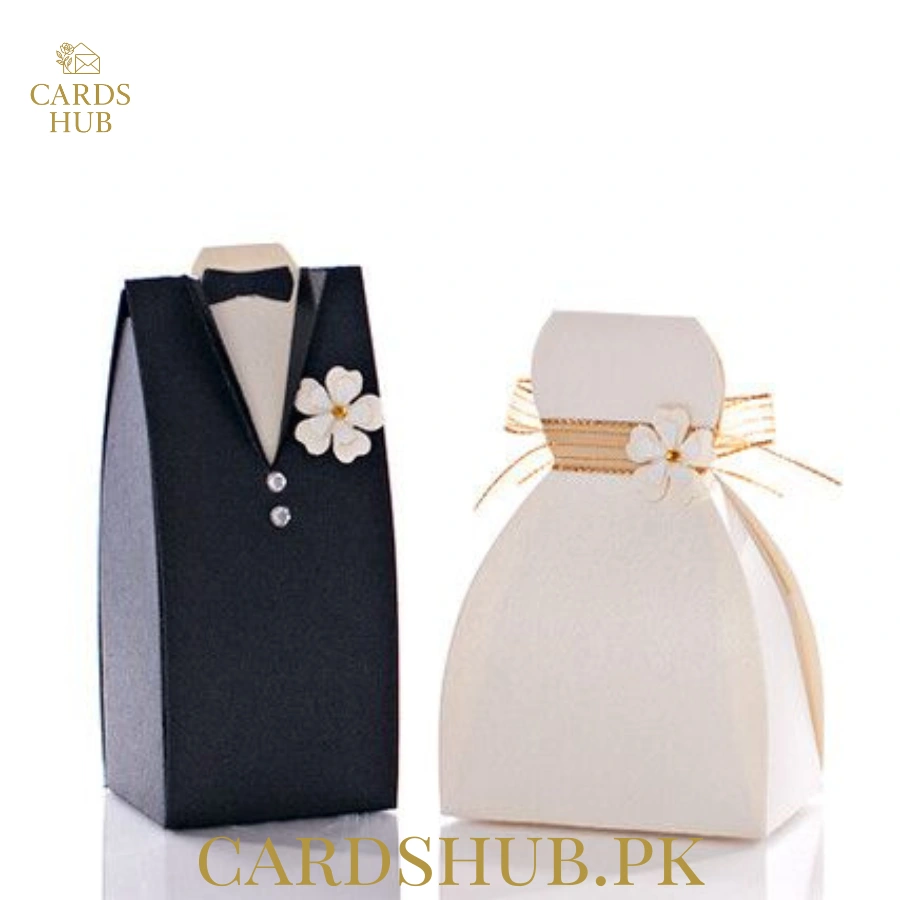 Bride & Groom Wedding Favor Boxes Set