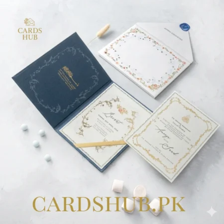 Pastel Floral Square Wedding Invitation Card Set with Pocket Envelope